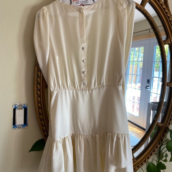 Teyana loveshackfancy white silk mini - Picture 7 of 8